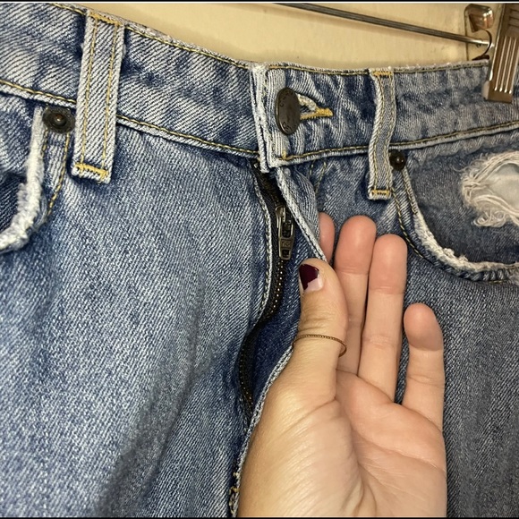 Carmar LF Denim Shorts Size 26 Blue Shorts Distressed Cuffed High Rise - Picture 2 of 12